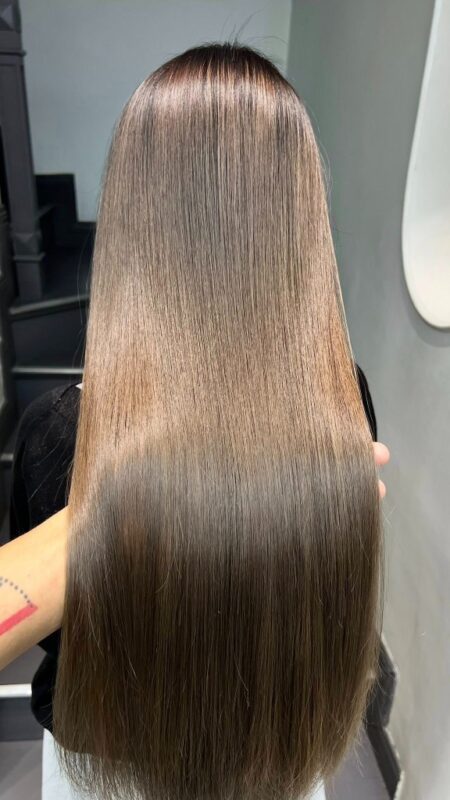 Màu tóc Blonde sáng bóng mượt không khô xơ tại Kim Loan Hair Salon
