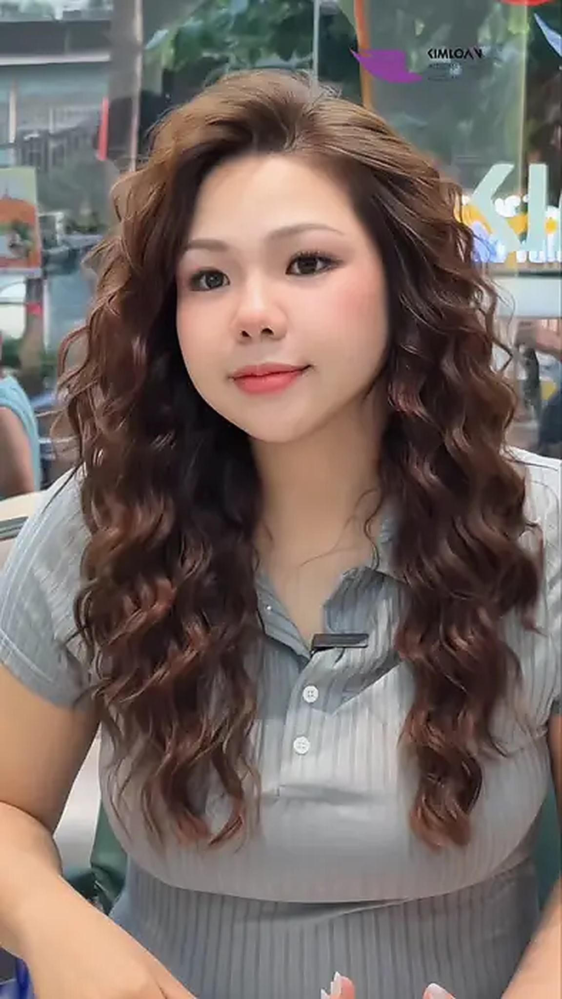 Uốn Jelly Perm cho mặt tròn tóc mỏng - Góc nghiêng Vline
