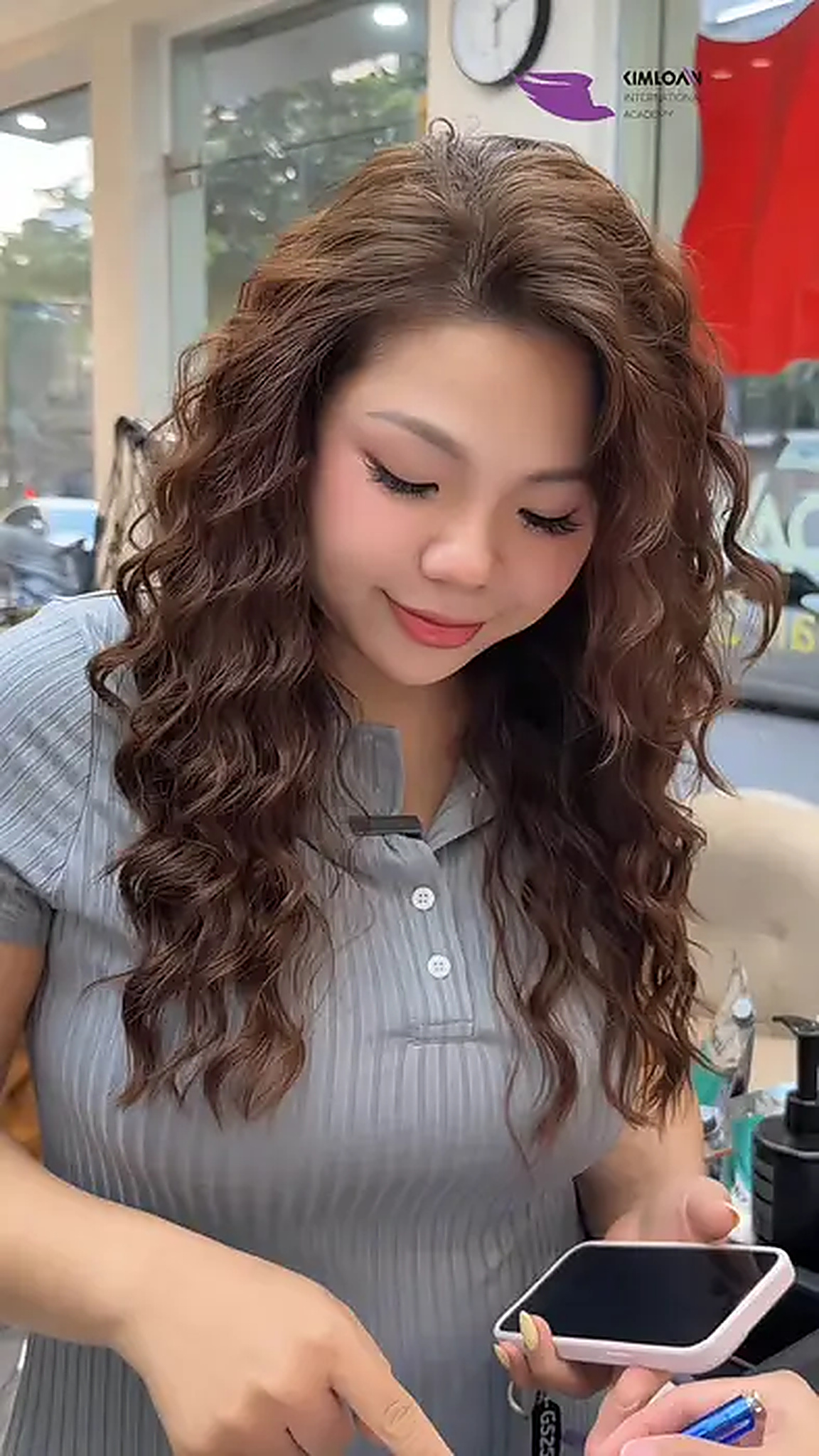 Uốn Jelly Perm cho mặt tròn tóc mỏng - Phồng chân tóc tự nhiên